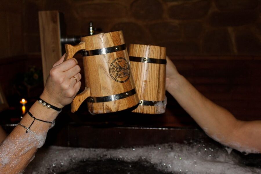 Cadiz: Beer Spa Entry Ticket with Beer and Local Snacks - The warm beer Jacuzzi comes first