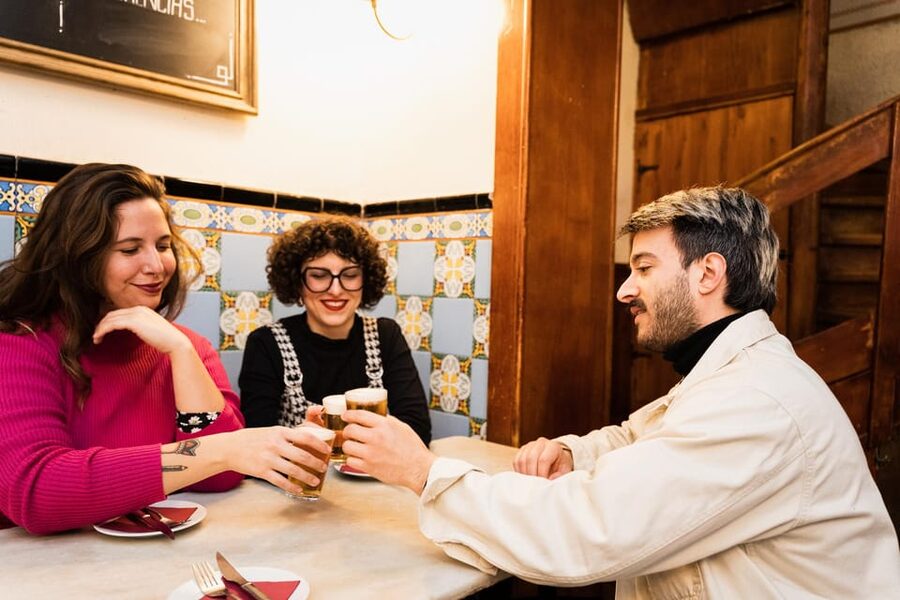 Cadiz Food Tour with Tapas & Drinks with a Local - First tastes: chicharrón and papas aliñás
