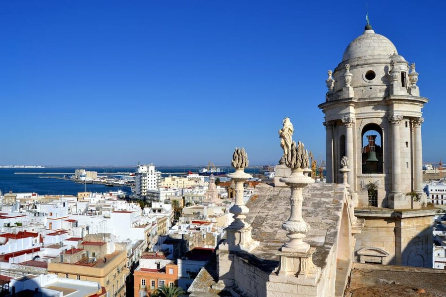 Cadiz: Medieval Tour - The Poniente Tower and the city from above