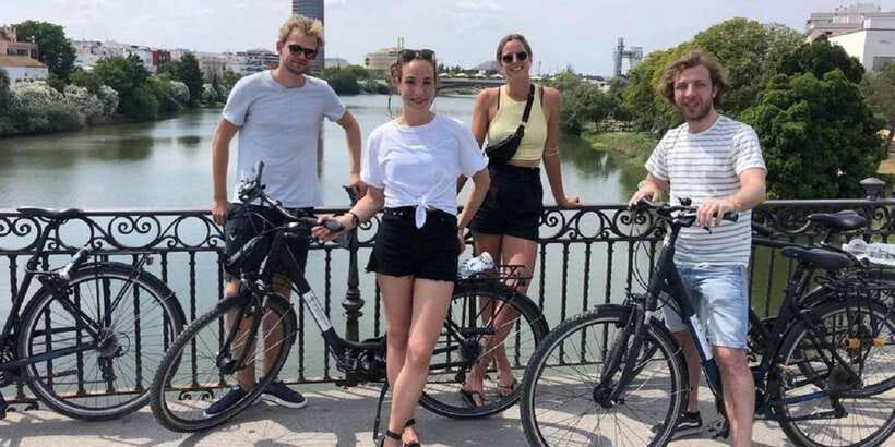 E-Bike tour in Sevilla - Plaza de España is the visual centerpiece