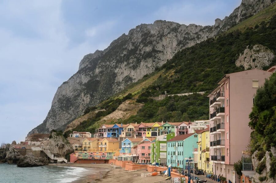 From Seville: Gibraltar Day Trip - La Línea beach and the final view back at Gibraltar