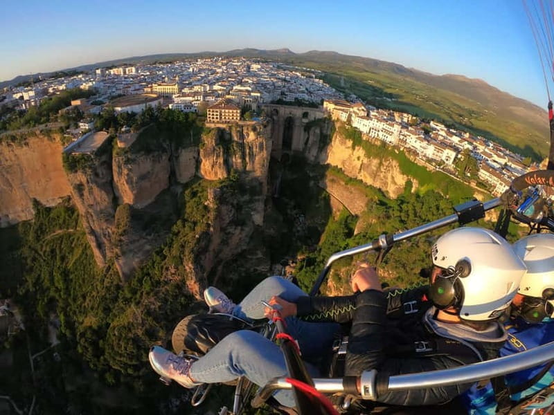 Paramotoring in Ronda (Malaga), near Marbella - Ronda’s famous sights from a paratrike