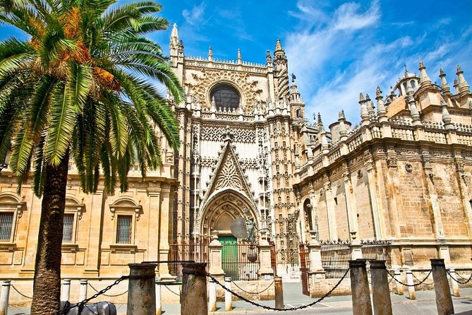 <em>Private Day Trip</em> Seville From Cadiz – A private road to Seville from Cádiz’ /></p>
<p><p>The appeal here is simple: you can see Seville without changing hotels or figuring out the train and bus system. A morning pickup takes you from your hotel or port in Cádiz, Jerez, or El Puerto de Santa María, then you ride by private vehicle through the Andalusian countryside.</p>
</p>
<p><p>That transfer takes a large part of an eight-hour day, so you should think of this as a focused introduction to Seville rather than a slow, two-day visit. You get the convenience of door-to-door transport, but you cannot see everything in the city.</p>
</p>
<p><p>The private format works best if you already know what you want. Tell the company before departure if the cathedral, Alcázar, bullring, Triana, tapas, or Plaza de España matters most. If you arrive with no plan, the guide can create a route, but clear priorities will help protect your limited time.</p>
</p>
<p><p>The usual start is 9 a.m. That gives you a full morning and afternoon in Seville, although the actual time inside the city depends on traffic, the drive, and how many places you choose to enter.</p>
</p>
<div class="twil" style="margin: 20px 0; padding: 15px 0;"><p>A few more Cadiz tours worth comparing</p><ul style="margin: 10px 0; padding-left: 0; list-style: none;"><li style="margin: 0 0 12px 0; padding: 0 0 12px 0; border-bottom: 1px solid #DFE6F1; line-height: 1.4;"><a href="https://thesevilletraveler.com/from-seville-cadiz-and-jerez-de-la-frontera-day-trip/">From Seville: Cadiz and Jerez de la Frontera Day Trip</a><br><span style="font-size: 0.82em; color: #555;"><span style="color: #FF8A1E;">★</span> 4.2 &nbsp;&middot;&nbsp; 595 reviews</span></li><li style="margin: 0 0 12px 0; padding: 0 0 12px 0; border-bottom: 1px solid #DFE6F1; line-height: 1.4;"><a href="https://thesevilletraveler.com/cadiz-and-jerez-day-trip-from-seville/">Cadiz and Jerez Day Trip from Seville</a><br><span style="font-size: 0.82em; color: #555;"><span style="color: #FF8A1E;">★</span> 4.5 &nbsp;&middot;&nbsp; 276 reviews</span></li><li style="margin: 0; padding: 0; border-bottom: none; line-height: 1.4;"><a href="https://thesevilletraveler.com/cadiz-shore-excursion-seville-day-trip-with-skip-the-line-real-alcazar-and-cathedral/">Cadiz Shore Excursion: Seville Day Trip with Skip the Line Real Alcazar and Cathedral</a><br><span style="font-size: 0.82em; color: #555;"><span style="color: #FF8A1E;">★</span> 3.5 &nbsp;&middot;&nbsp; 48 reviews</span></li></ul></div><h2 id="seeing-seville-first-from-the-car">Seeing Seville first from the car</h2>
<p><img width="669" height="446" decoding="async" src=