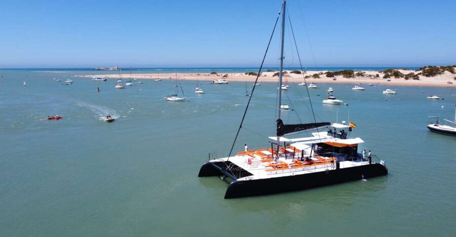 Sancti Petri: Catamaran Cruise with Swim Stop and lunch - Seeing Sancti Petri Castle from the water