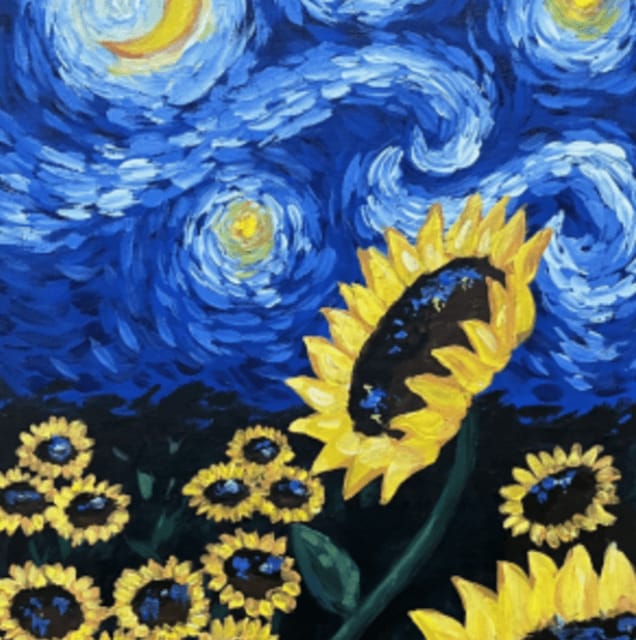 Sevilla: Wine Gogh Glow Academy Paint and Sip Classes - How the Spanish wine fits the art lesson