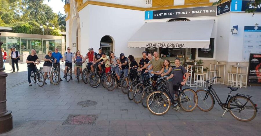 Seville: All Day Bike Rental - Collecting the bike, helmet, and lock
