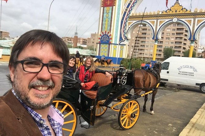 Seville April Fair Private Tour - Horse carriage pickup sets the mood