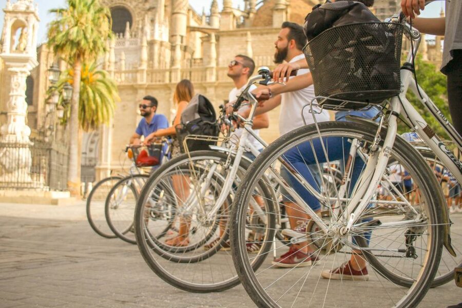 Seville: City Sightseeing and Local Culture Bike Tour - Plaza de España as the grand finale