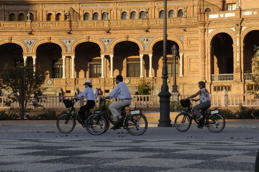 Seville: Electric Bike Tour in Small Group - Riding through central Seville
