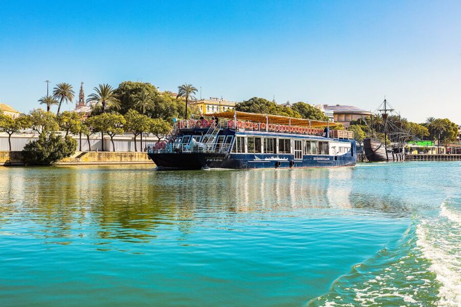 Seville: Guadalquivir River Cruise - Upper deck, shade, and onboard comfort