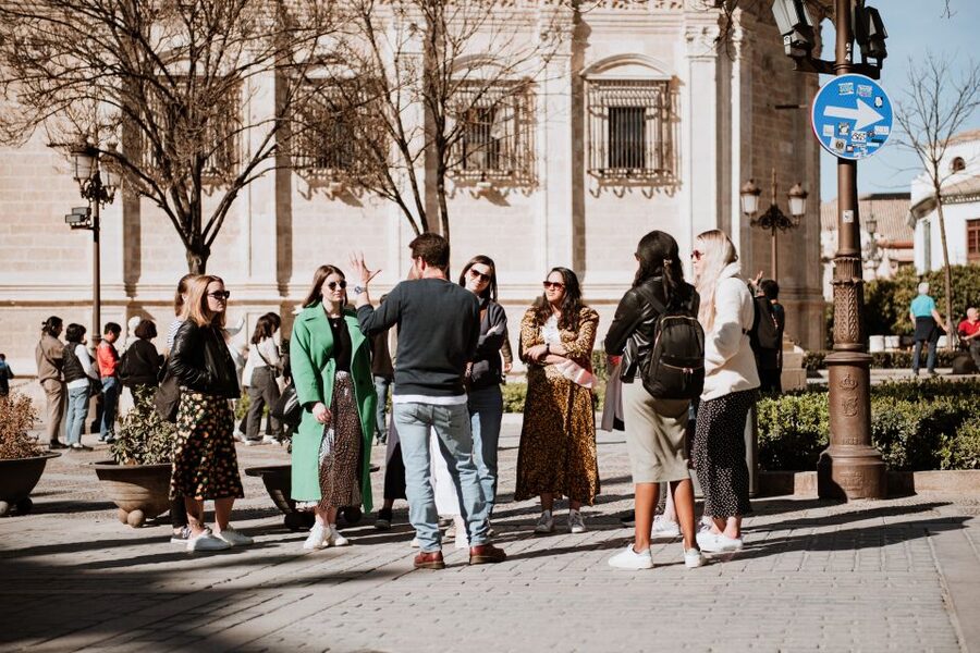Seville: Guided Walking Tour with Optional Breakfast - Plaza de España: the grand finish