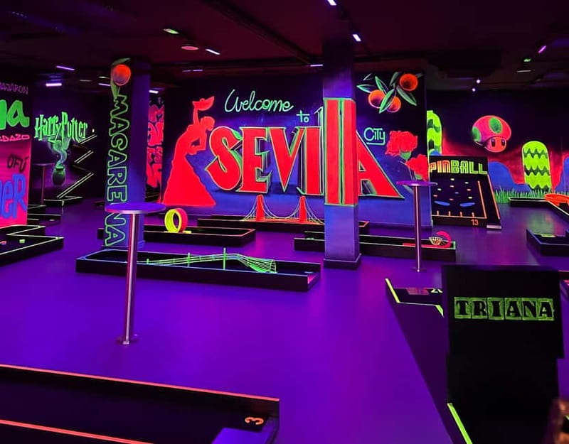 Seville: Indoor UV 18 hole Minigolf Experience - Key details before you book