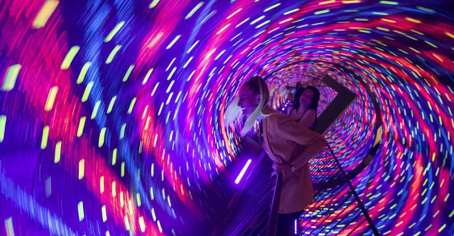 Seville: Museum of Illusions Entry Ticket - The Infinity Room, holograms, and close-looking