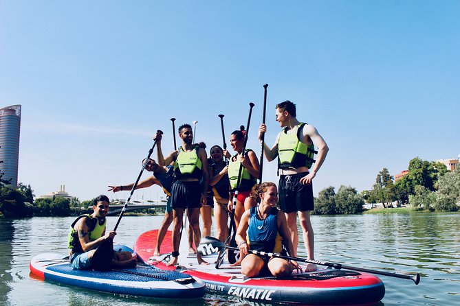 Seville: Paddle Surf on an XXL Board - Starting on Calle Betis beside the Guadalquivir