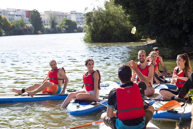 Seville Paddle Surf Sup in the Guadalquivir River - Getting comfortable on the board