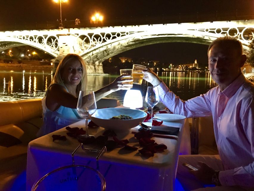 Seville: Private Boat Tour with Paella Lunch and Drinks - Timing your 1.5-hour cruise