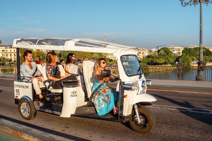Seville: Private City Tour by Eco Tuk Tuk - San Telmo Palace and the old tobacco factory