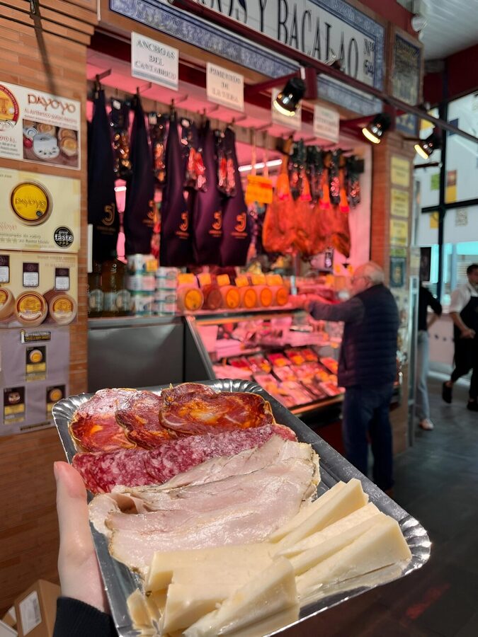 Triana Market Tapas Tour - The market walk: olives, spices, and charcuterie